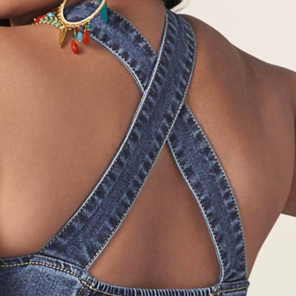 Venus Plus denim size skinny leg overalls CUTE!! size 20 NEW!! - Picture 4 of 7